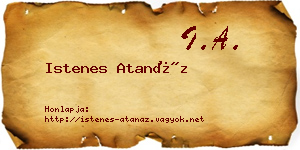 Istenes Atanáz névjegykártya
